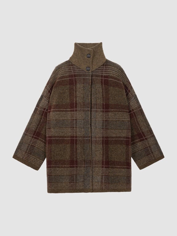 REPEAT REPEAT Wool-Alpaca Jacquard Jacket Cardigan