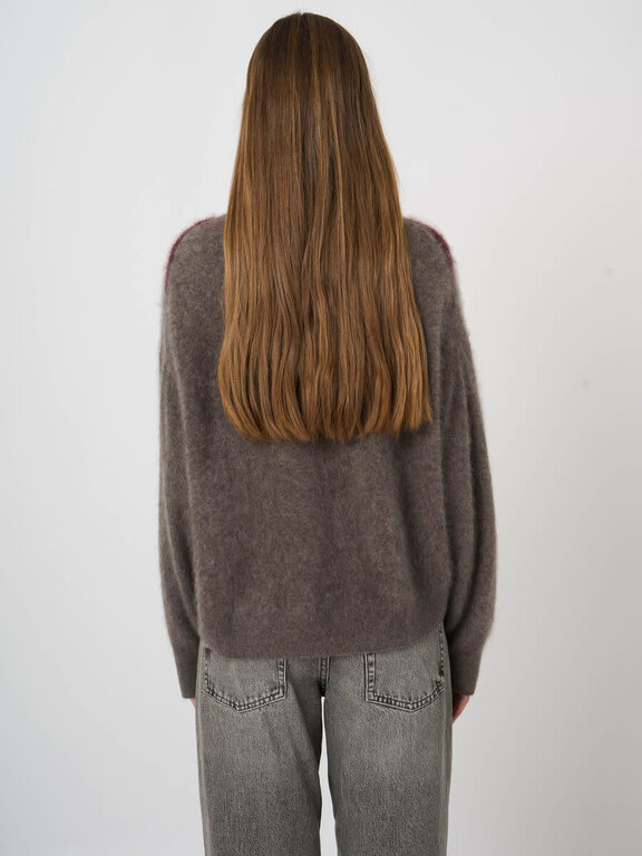 REPEAT REPEAT Brushed Cashmere Argyle Intarsia Sweater