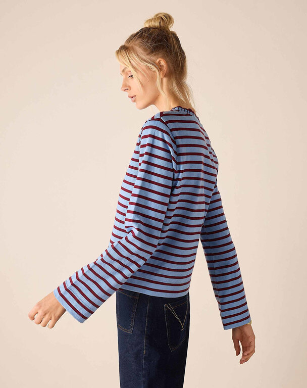 MERSEA MERSEA Mariner Tee- Plum Berry Stripe