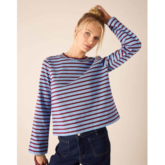 MERSEA Mariner Tee- Plum Berry Stripe