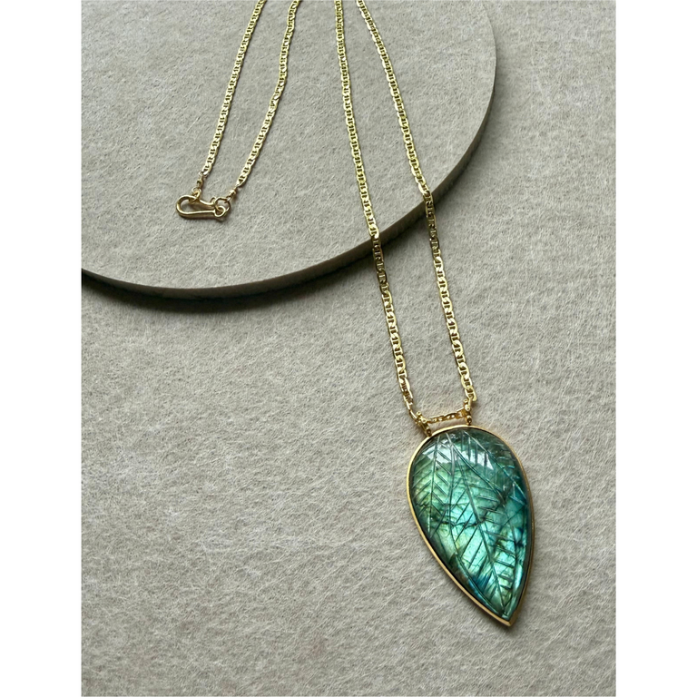 ROBINDIRA UNSWORTH ROBINDIRA UNSWORTH 14k Gold Vermeil & Labradorite Necklace, 29"