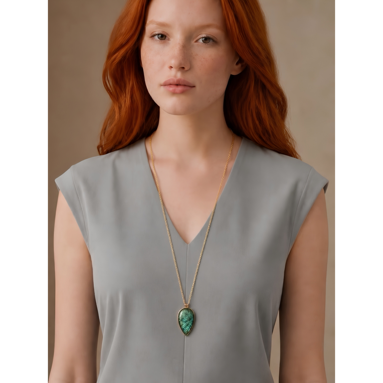 ROBINDIRA UNSWORTH ROBINDIRA UNSWORTH 14k Gold Vermeil & Labradorite Necklace, 29"