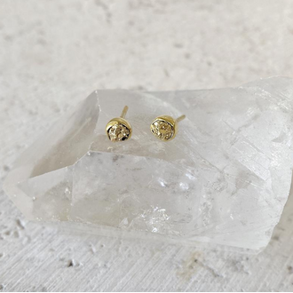ROBINDIRA UNSWORTH Pyrite Stud Earrings