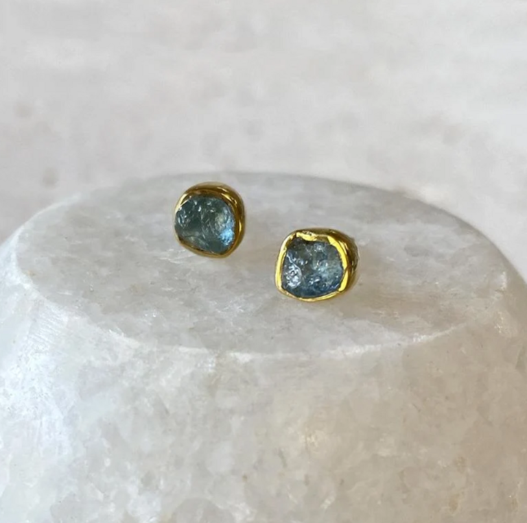 ROBINDIRA UNSWORTH ROBINDIRA UNSWORTH Aquamarine Stud Earrings