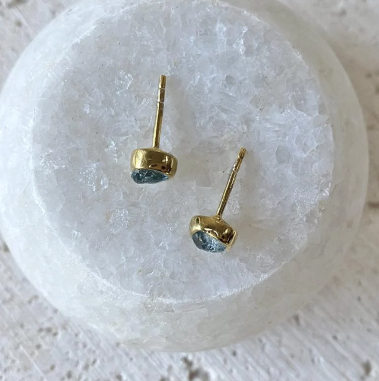 ROBINDIRA UNSWORTH ROBINDIRA UNSWORTH Aquamarine Stud Earrings