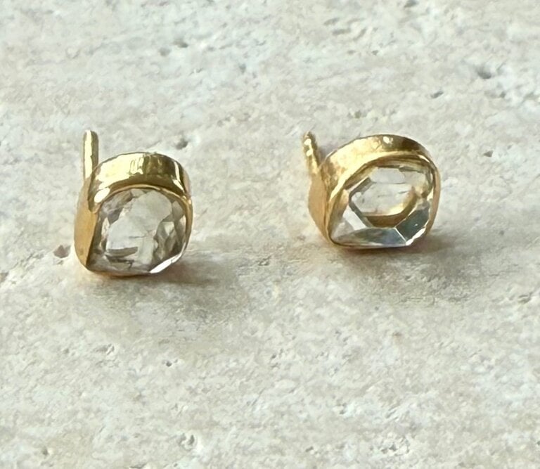 ROBINDIRA UNSWORTH ROBINDIRA UNSWORTH 14k Gold Vermeil Herkimer Diamond Earrings
