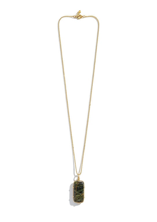 ROBINDIRA UNSWORTH ROBINDIRA UNSWORTH 14k Gold Vermeil, Rutilated Quartz, Black Onyx Doublet Necklace