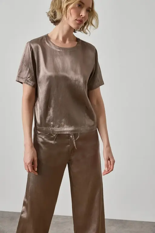 LILLA P LILLA P Slub Woven Darted Top