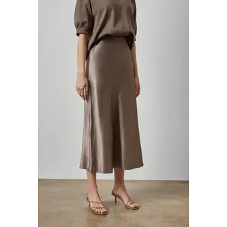 LILLA P Slub Woven Bias Skirt