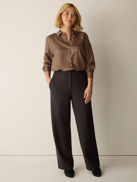EILEEN FISHER EILEEN FISHER Felted Wool Straight Trouser