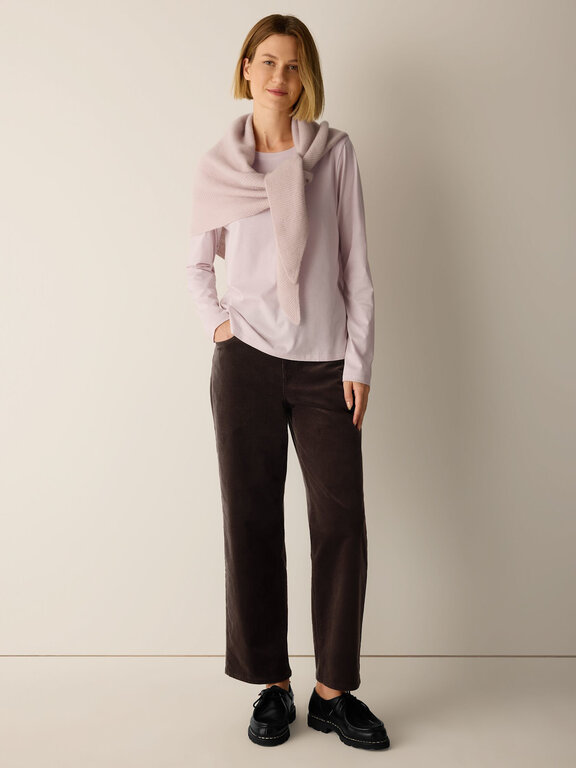 EILEEN FISHER EILEEN FISHER Cotton Jersey Round Neck Long-Sleeve Tee
