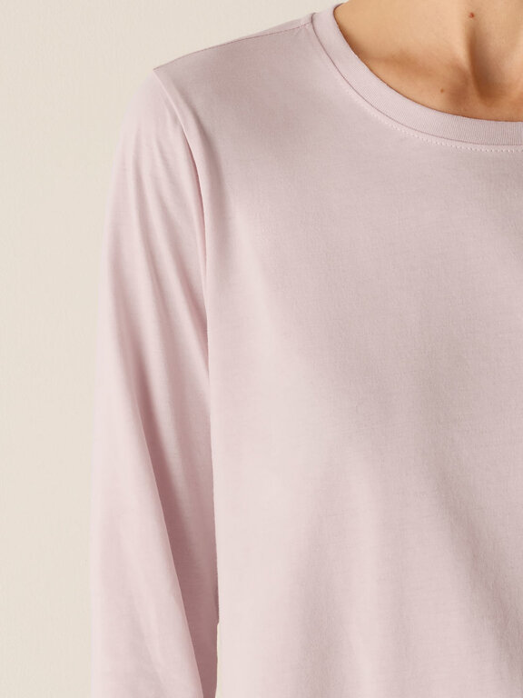 EILEEN FISHER EILEEN FISHER Cotton Jersey Round Neck Long-Sleeve Tee