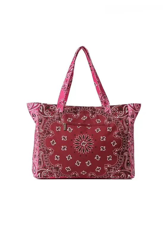 HAUTE SHORE HAUTE SHORE Bailey Burgundy & Pink Tote Bag