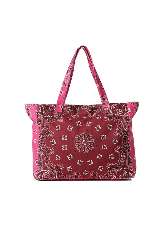 HAUTE SHORE HAUTE SHORE Bailey Burgundy & Pink Tote Bag