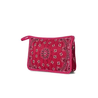HAUTE SHORE Beau Crimson & White Bandana Pouch