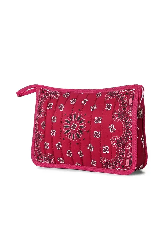 HAUTE SHORE HAUTE SHORE Beau Crimson & White Bandana Pouch