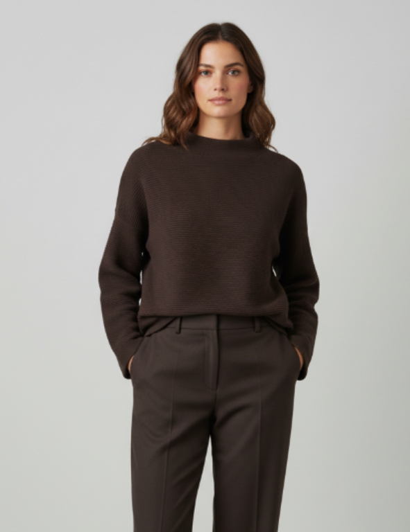 EILEEN FISHER EILEEN FISHER Funnel Neck Bracelet Sleeve Sweater