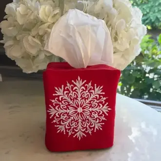 ARTE ITALICA Snowflake Tissue Box Cover