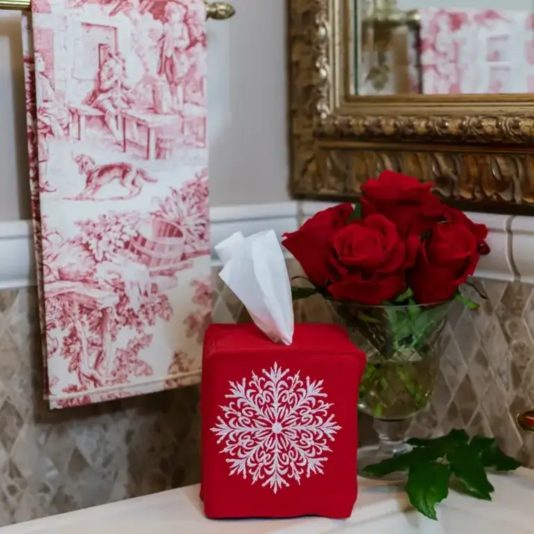 ARTE ITALICA ARTE ITALICA Snowflake Tissue Box Cover
