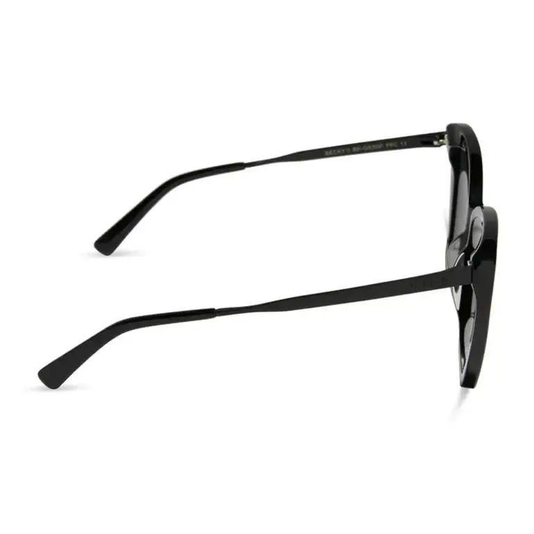 DIFF DIFF Becky II Sunglasses- Black & Dark Smoke