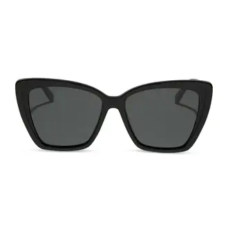 DIFF Becky II Sunglasses- Black & Dark Smoke