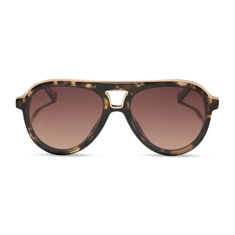 DIFF DIFF Tosca III Sunglasses- Espresso Tort & Brown