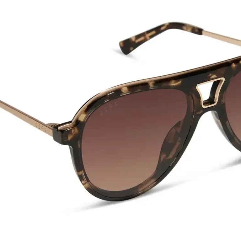 DIFF DIFF Tosca III Sunglasses- Espresso Tort & Brown