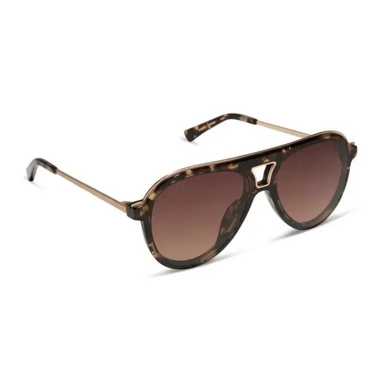 DIFF DIFF Tosca III Sunglasses- Espresso Tort & Brown