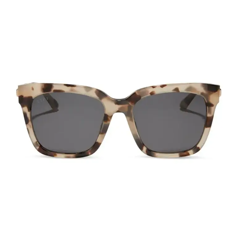 DIFF DIFF Bella Sunglasses- Cream & Tortoise Grey