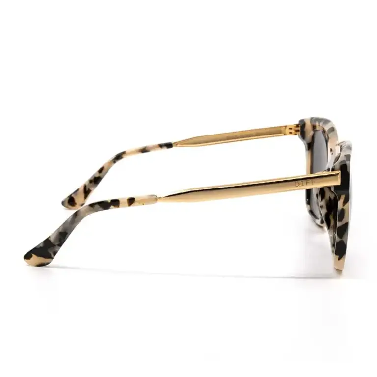 DIFF DIFF Bella Sunglasses- Cream & Tortoise Grey