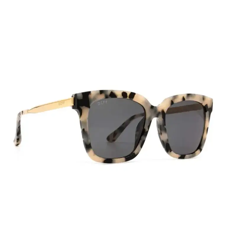 DIFF DIFF Bella Sunglasses- Cream & Tortoise Grey