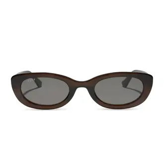 DIFF Raya Sunglasses- Chocolate Crystal Grey