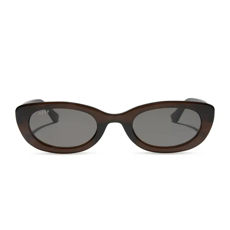 DIFF DIFF Raya Sunglasses- Chocolate Crystal Grey