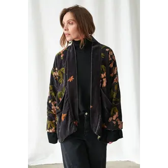 ONE HUNDRED STARS Wisteria Black Velvet Jacket