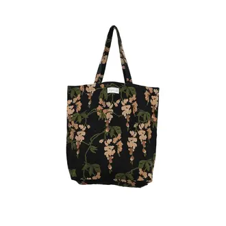 ONE HUNDRED STARS Wisteria Black Canvas Bag