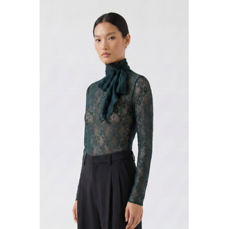 OUI Long Sleeve Lace Top