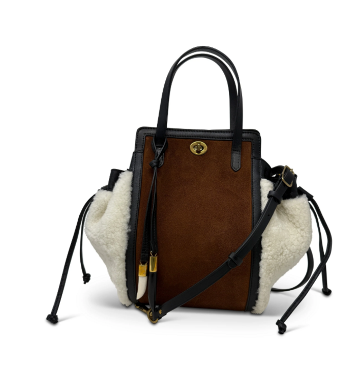 KEMPTON KEMPTON Large Ascot Bag- Natural Shearling and Suede