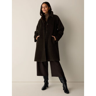 EILEEN FISHER Classic Collar Raglan Sleeve Coat