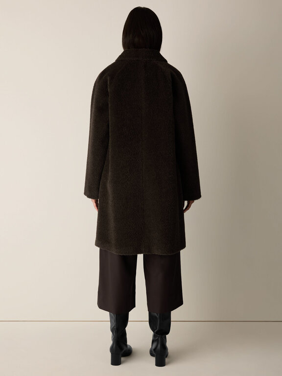 EILEEN FISHER EILEEN FISHER Classic Collar Raglan Sleeve Coat