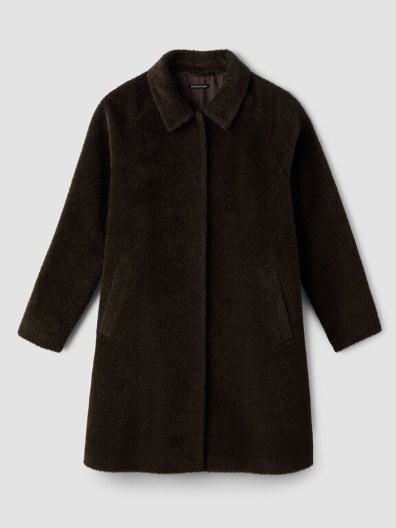 EILEEN FISHER EILEEN FISHER Classic Collar Raglan Sleeve Coat
