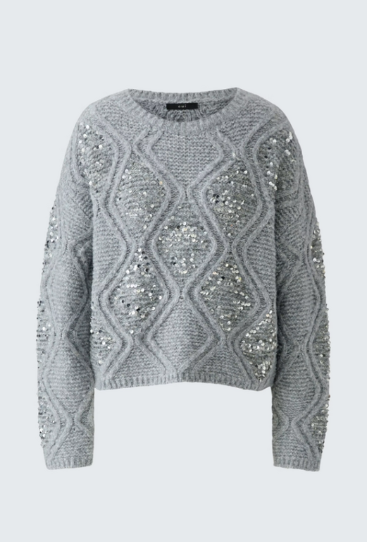 OUI OUI Embellished Pullover Sweater