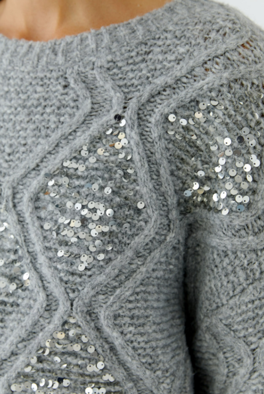 OUI OUI Embellished Pullover Sweater