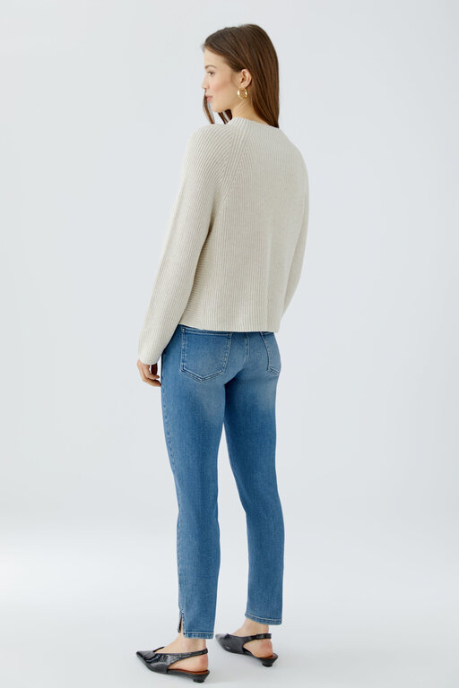 OUI OUI Riya Shaker Pullover- Off  White