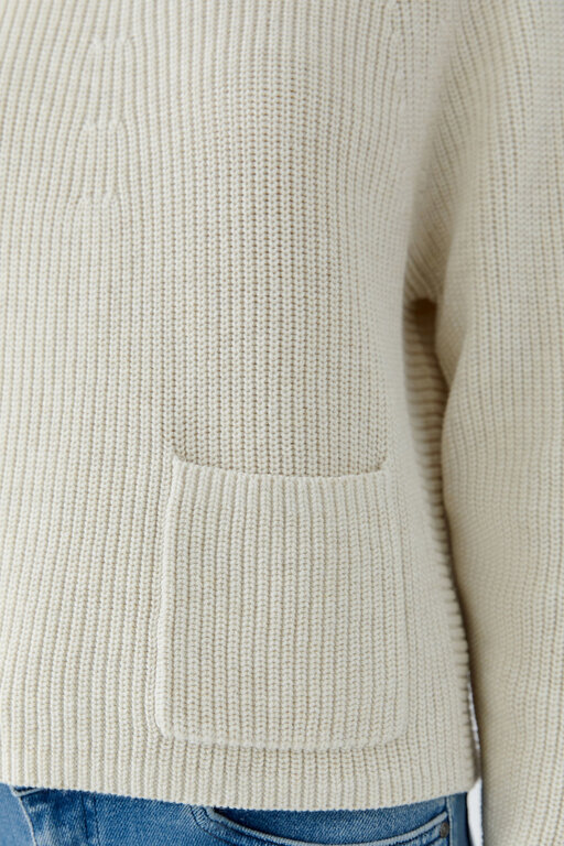 OUI OUI Riya Shaker Pullover- Off  White