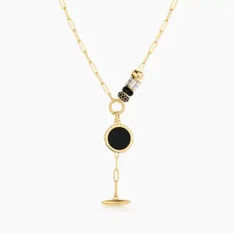 THATCH Cala Onyx Lariat Necklace