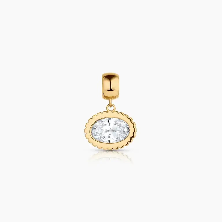 THATCH THATCH Nova Oval Cubic Zirconia Bail Charm
