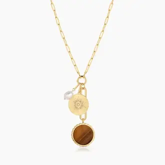 THATCH Solario Sundial Tiger's Eye Necklace