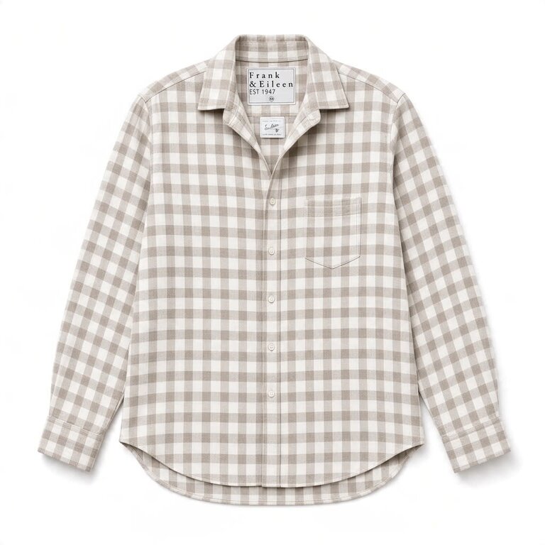 FRANK & EILEEN FRANK & EILEEN Eileen Textured Check Blouse