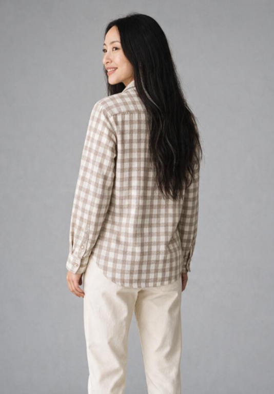 FRANK & EILEEN FRANK & EILEEN Eileen Textured Check Blouse