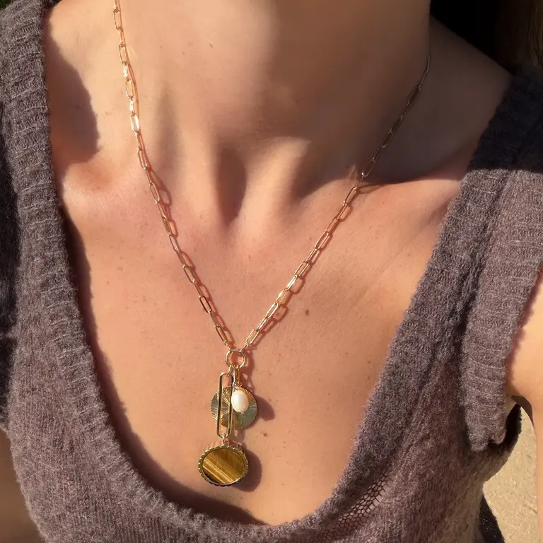 THATCH THATCH Solario Sundial Tiger's Eye Necklace